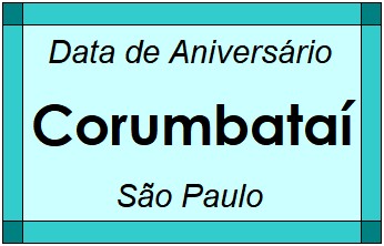 Data de Aniversário da Cidade Corumbataí