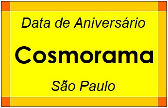 Data de Aniversário da Cidade Cosmorama