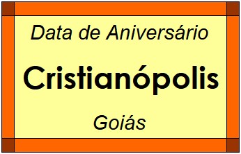 Data de Aniversário da Cidade Cristianópolis