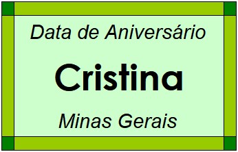 Data de Aniversário da Cidade Cristina