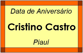 Data de Aniversário da Cidade Cristino Castro