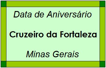 Data de Aniversário da Cidade Cruzeiro da Fortaleza