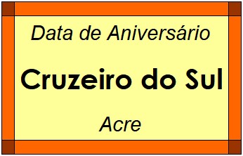 Data de Aniversário da Cidade Cruzeiro do Sul