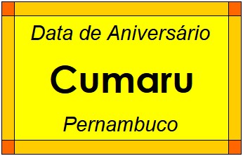 Data de Aniversário da Cidade Cumaru