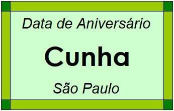 Data de Aniversário da Cidade Cunha