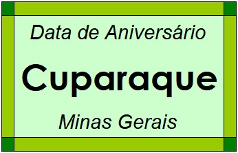 Data de Aniversário da Cidade Cuparaque