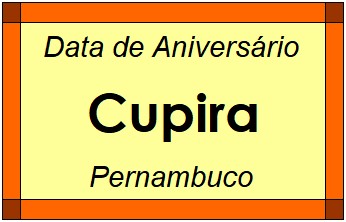 Data de Aniversário da Cidade Cupira