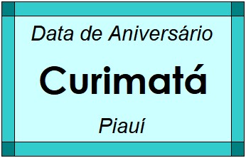 Data de Aniversário da Cidade Curimatá