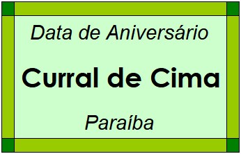 Data de Aniversário da Cidade Curral de Cima