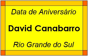 Data de Aniversário da Cidade David Canabarro