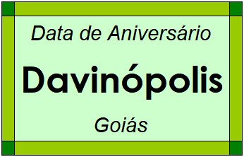 Data de Aniversário da Cidade Davinópolis