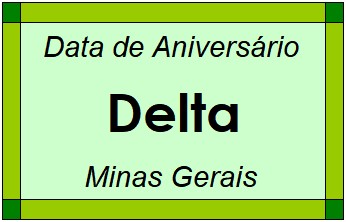 Data de Aniversário da Cidade Delta