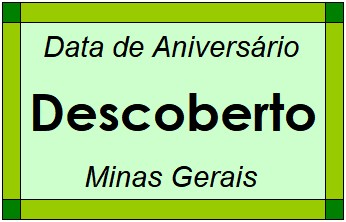 Data de Aniversário da Cidade Descoberto