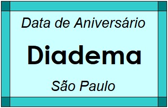 Data de Aniversário da Cidade Diadema