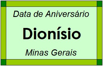 Data de Aniversário da Cidade Dionísio