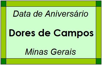 Data de Aniversário da Cidade Dores de Campos