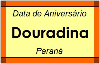 Data de Aniversário da Cidade Douradina