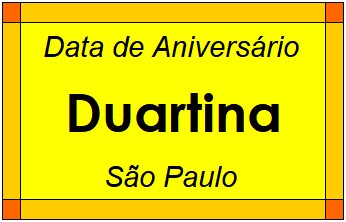 Data de Aniversário da Cidade Duartina