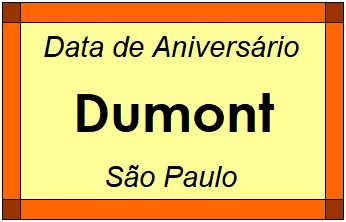 Data de Aniversário da Cidade Dumont