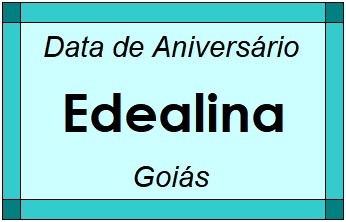 Data de Aniversário da Cidade Edealina