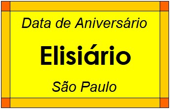 Data de Aniversário da Cidade Elisiário