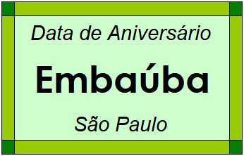 Data de Aniversário da Cidade Embaúba