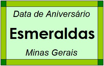 Data de Aniversário da Cidade Esmeraldas