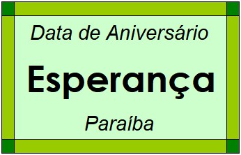 Data de Aniversário da Cidade Esperança