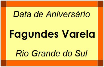 Data de Aniversário da Cidade Fagundes Varela