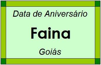 Data de Aniversário da Cidade Faina