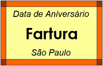 Data de Aniversário da Cidade Fartura