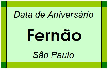 Data de Aniversário da Cidade Fernão