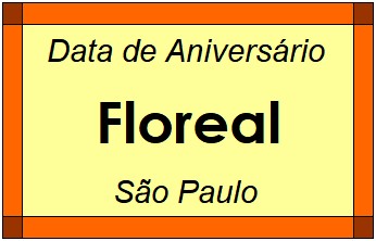 Data de Aniversário da Cidade Floreal