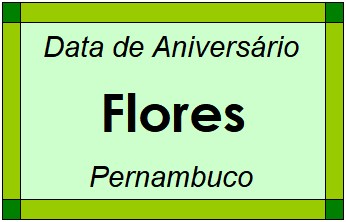 Data de Aniversário da Cidade Flores