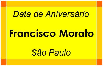 Data de Aniversário da Cidade Francisco Morato