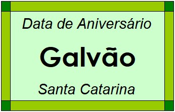 Data de Aniversário da Cidade Galvão