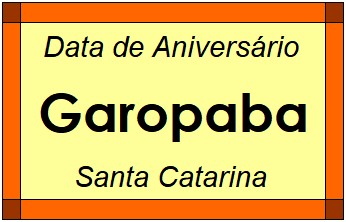 Data de Aniversário da Cidade Garopaba