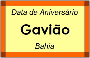 Data de Aniversário da Cidade Gavião