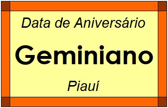 Data de Aniversário da Cidade Geminiano