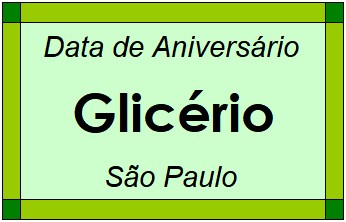 Data de Aniversário da Cidade Glicério