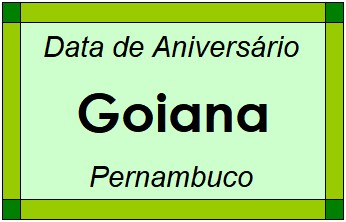 Data de Aniversário da Cidade Goiana