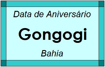 Data de Aniversário da Cidade Gongogi