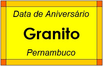 Data de Aniversário da Cidade Granito