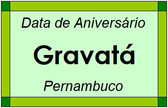 Data de Aniversário da Cidade Gravatá