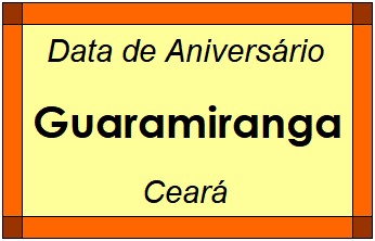 Data de Aniversário da Cidade Guaramiranga