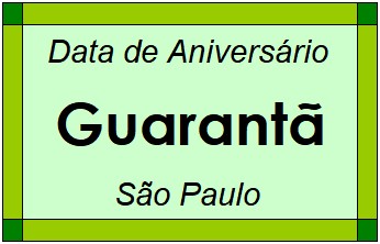 Data de Aniversário da Cidade Guarantã