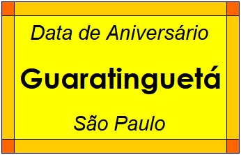 Data de Aniversário da Cidade Guaratinguetá