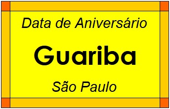 Data de Aniversário da Cidade Guariba