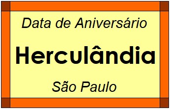 Data de Aniversário da Cidade Herculândia