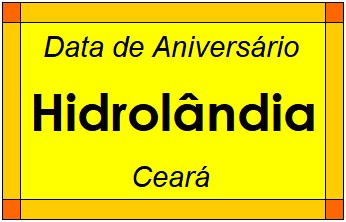 Data de Aniversário da Cidade Hidrolândia